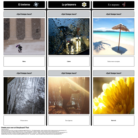 Време, Сезони, Месеци, Дейности: Проявления за Времето