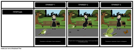 Една Птица Дойде на Разходка Тема