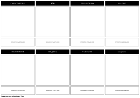 Части от Шаблона за Кадри за реч