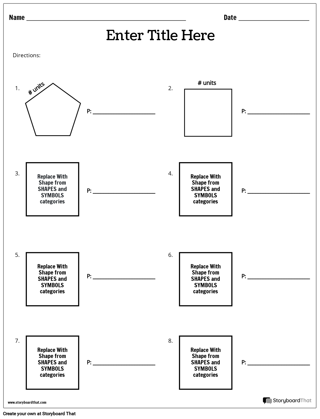 Шаблон за Форми на Периметъра Storyboard por bg-examples