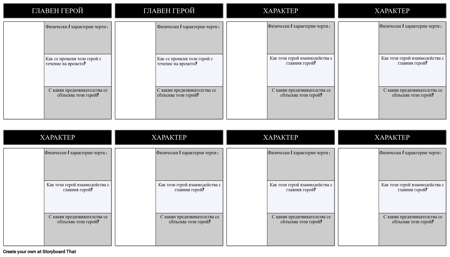 Шаблон на Картата на Знаците 3 Попълнено Поле