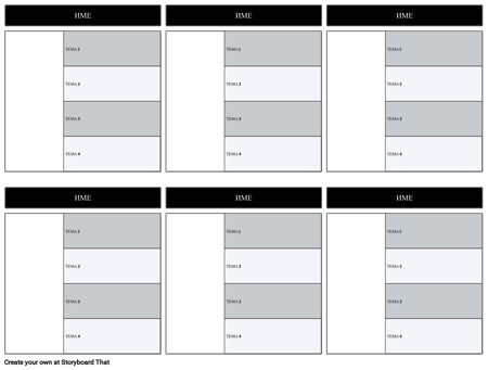 Шаблон Карта на Знаците Blank