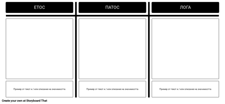 Етос Патос Логос Шаблон