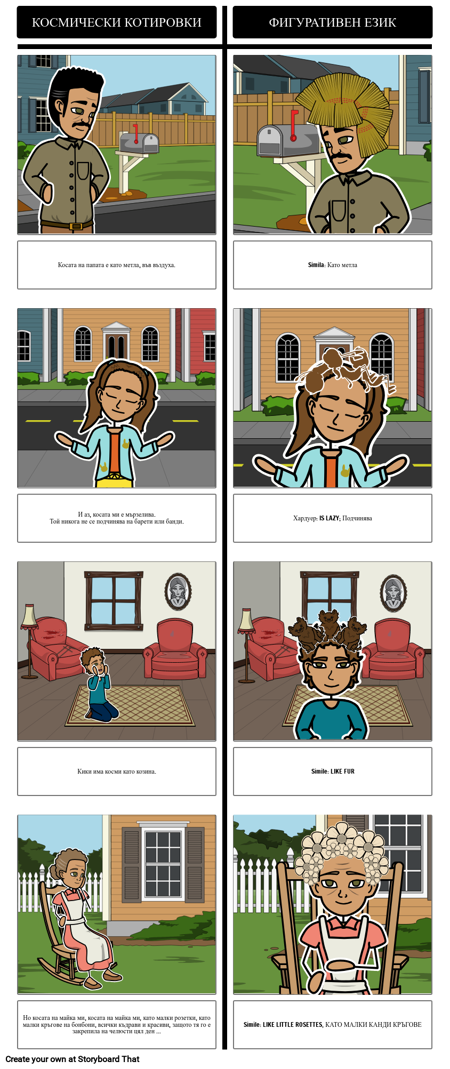 Къща на Улица Манго - Similes и Метафори