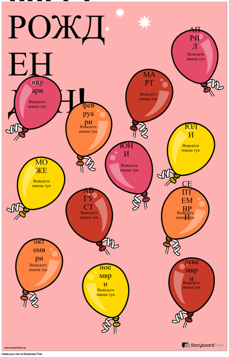 Плакат за Рожден ден