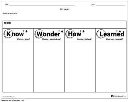 Работен Лист - KWHL