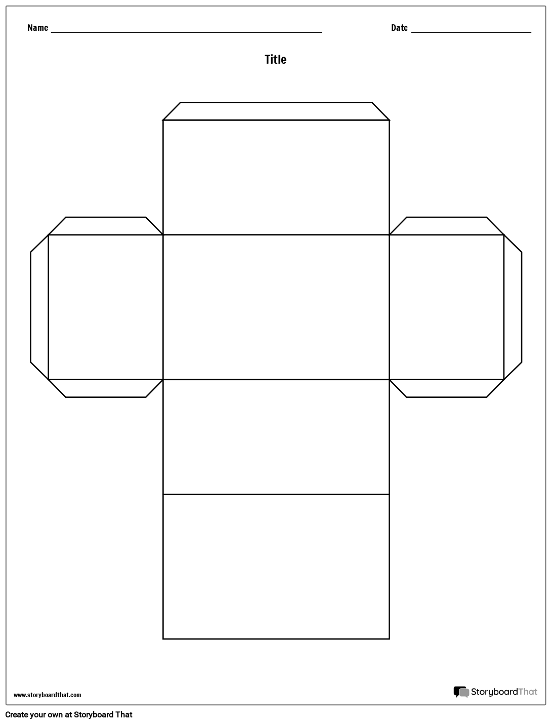 Шаблон за Story Cube — Кубчета за История за Печат StoryboardThat