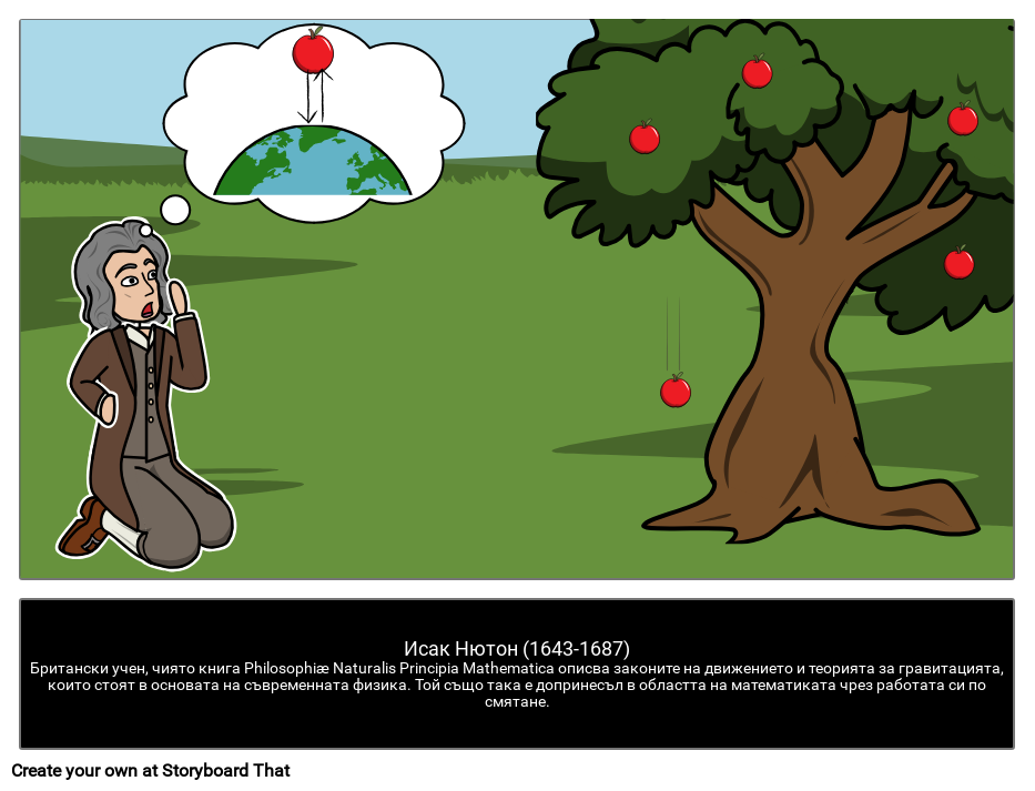 Исак Нютон Storyboard par bg-examples