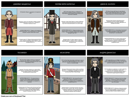 Война от 1812 г. - Основни фигури във войната от 1812 г.