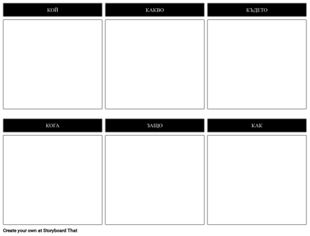 5 Ws и H Шаблон