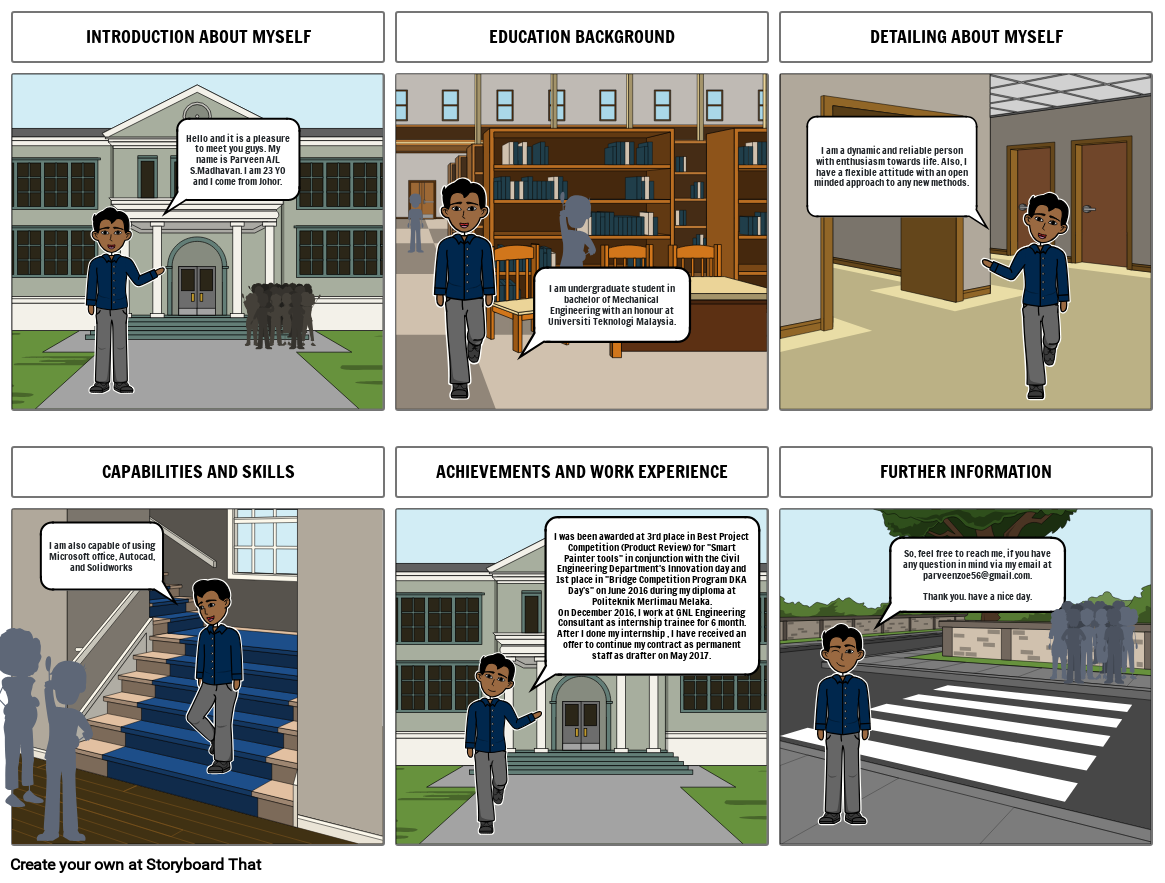 My introduction in storyboard