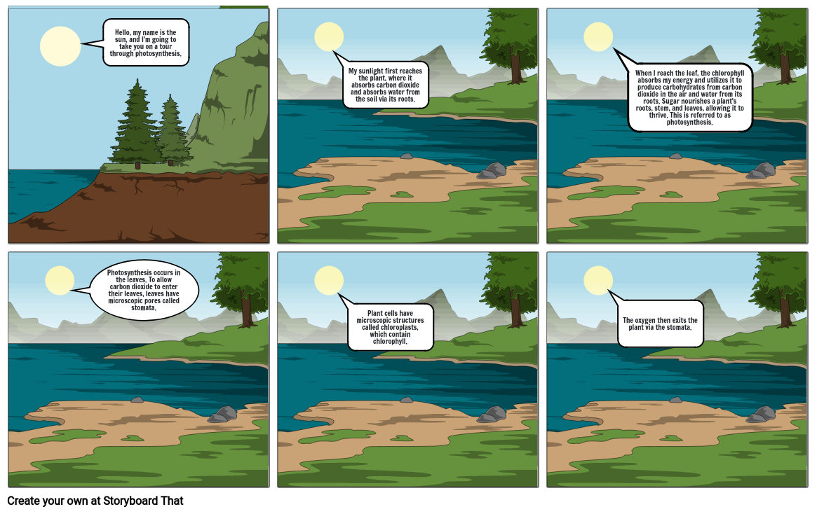 comic strip photosynthesis Storyboard by blaizze