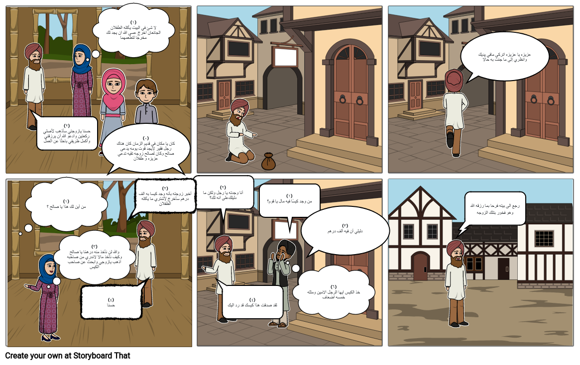 قصه عن الامانه Storyboard By Bma389445