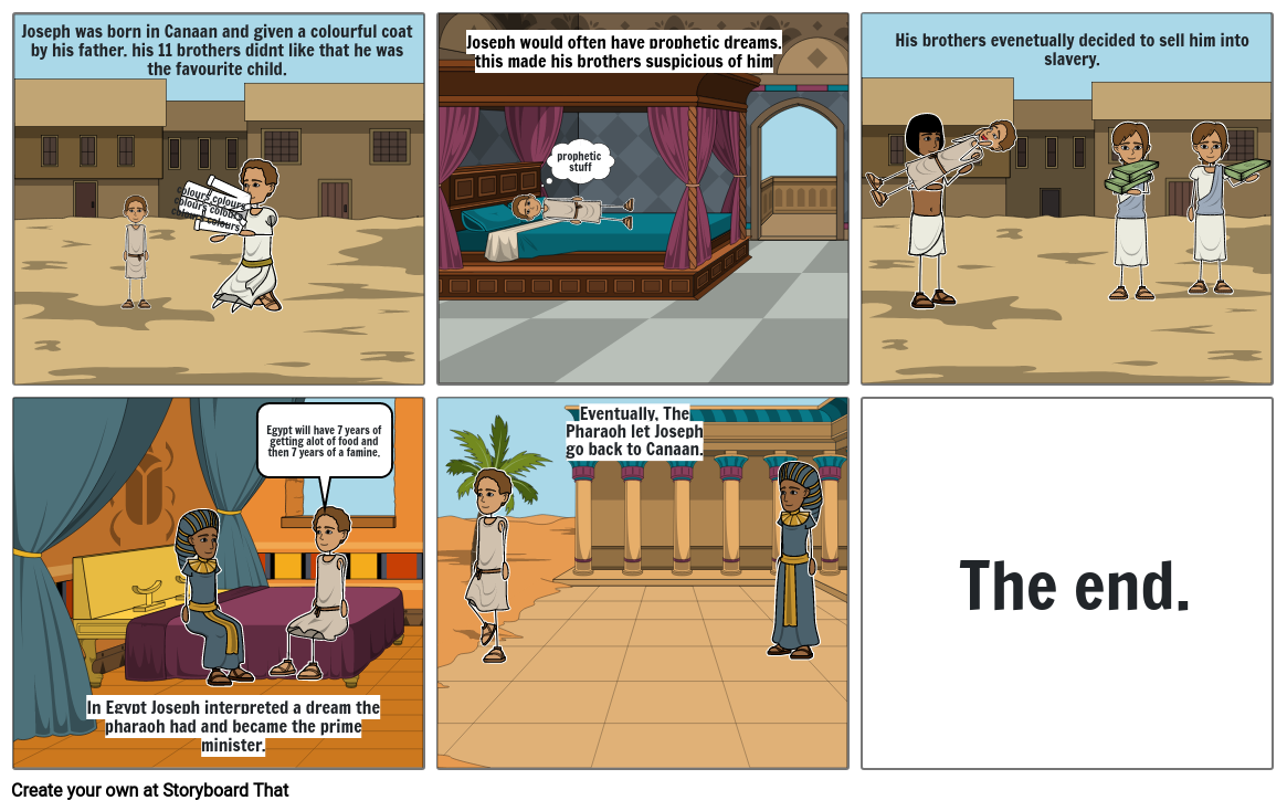 The story of Joseph Storyboard by bozza12