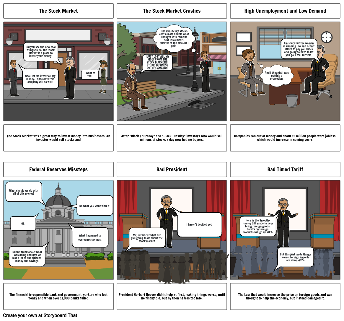 The Great Depression Storyboard by brightawesome1