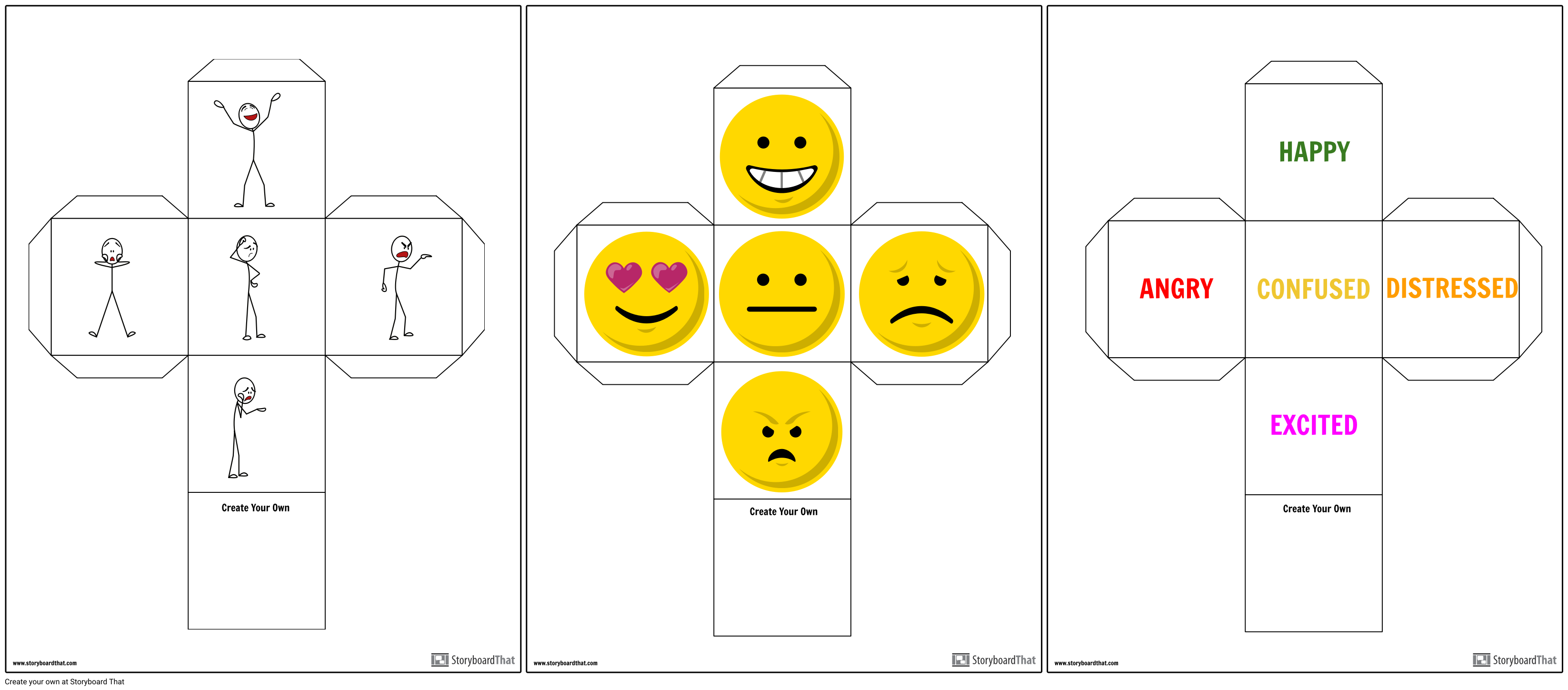 Emotion Cube Storyboard By Business Template Maker 2924