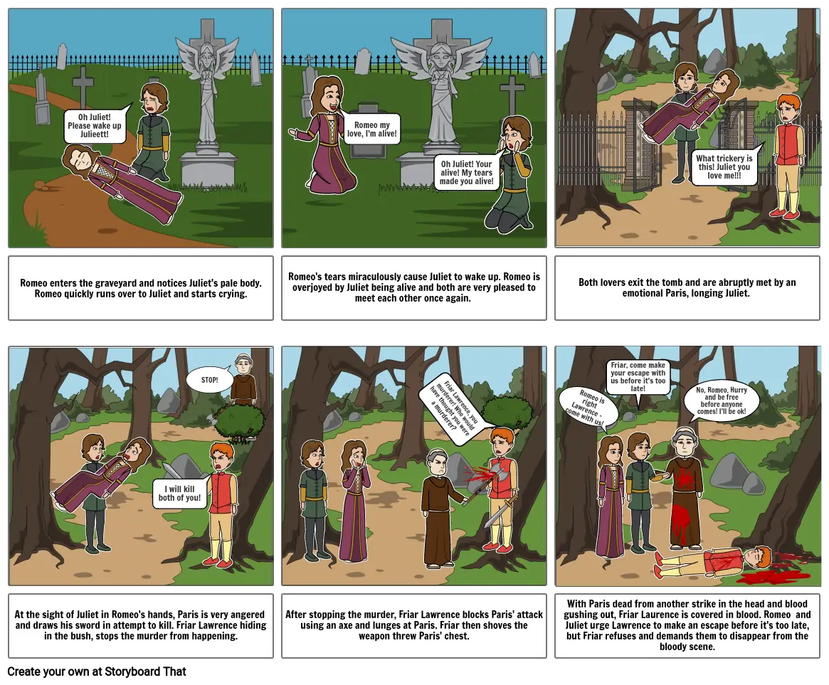 Romeo and Juliet Alternate Ending Storyboard