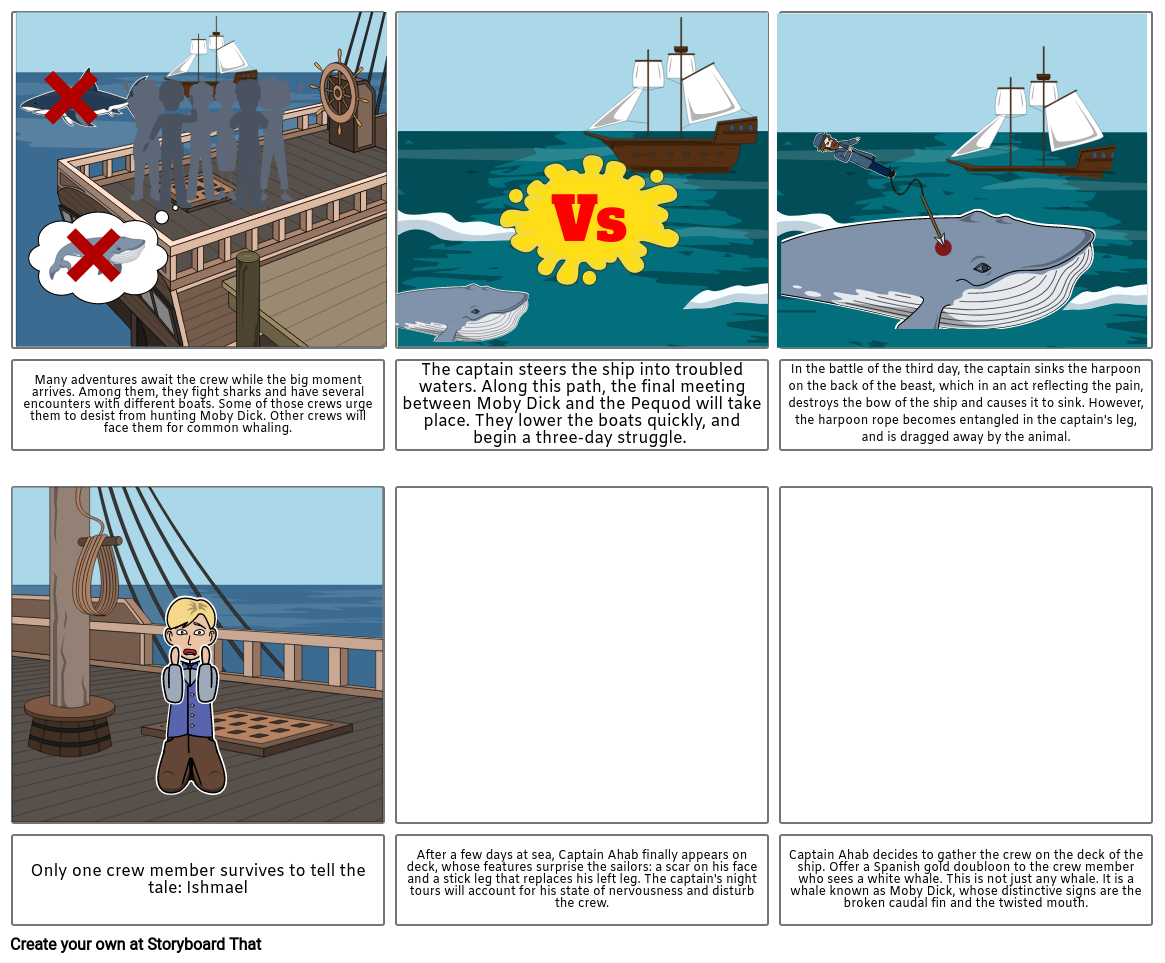 Moby Dick Storyboard por c04fc2b4