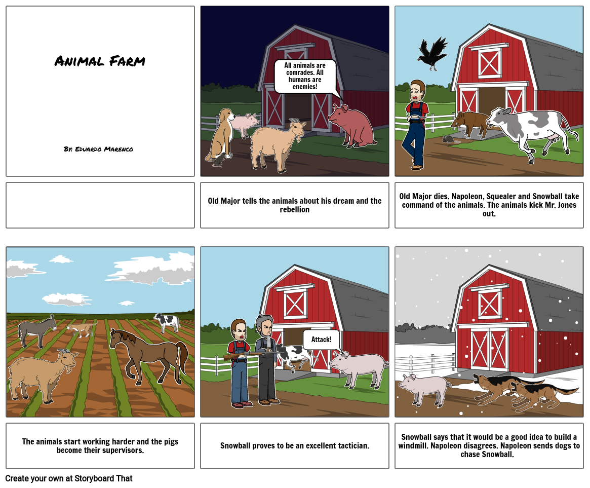 Animal Farm Storyboard by c074aa3b