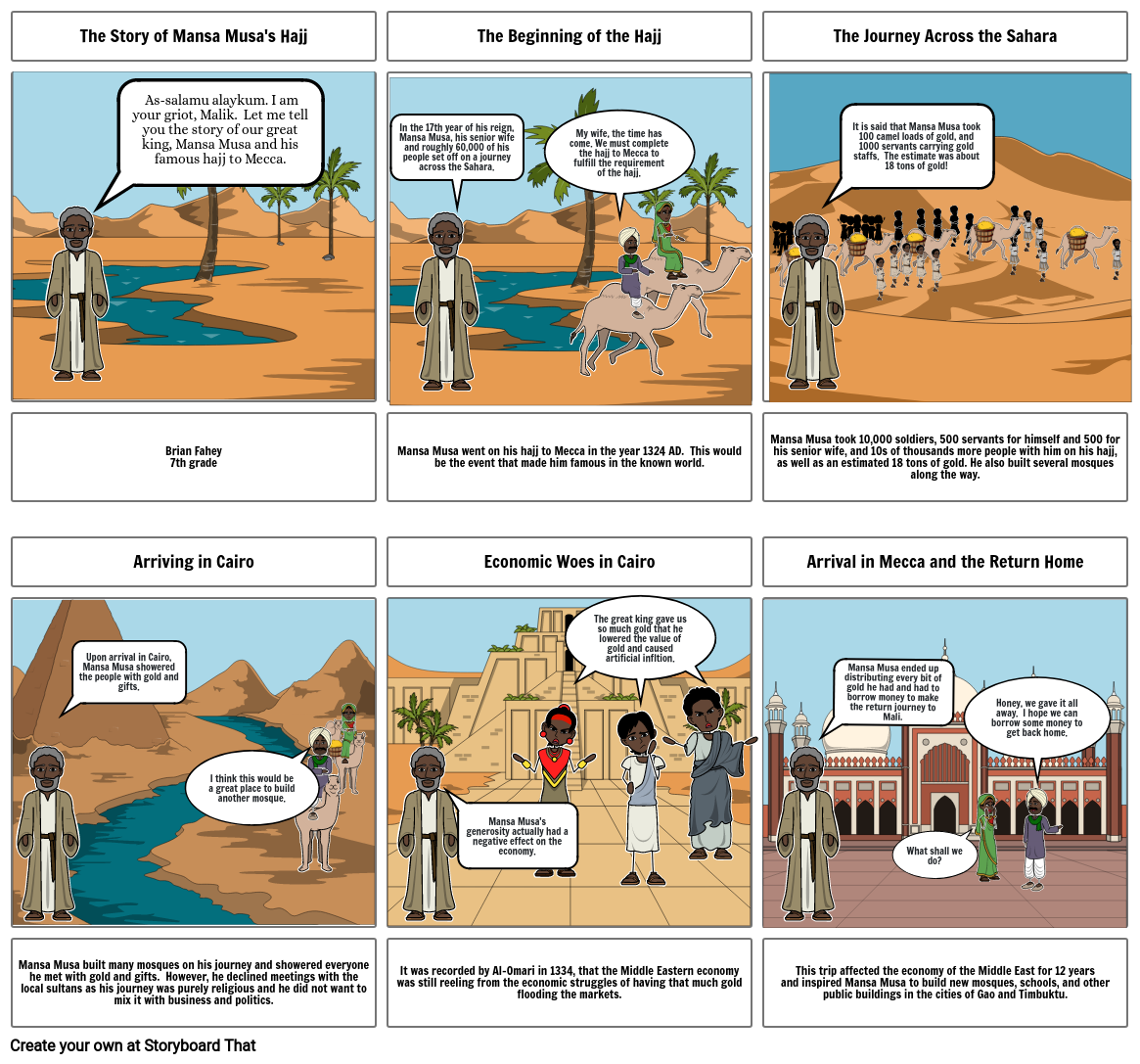 Mansa Musa Storyboard by c0a3a282