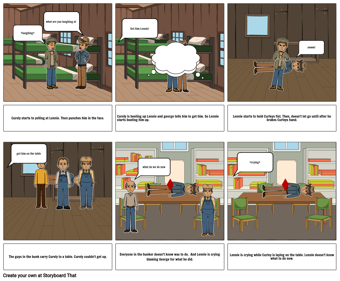 Of Mice and Men project Storyboard by c0c79be3