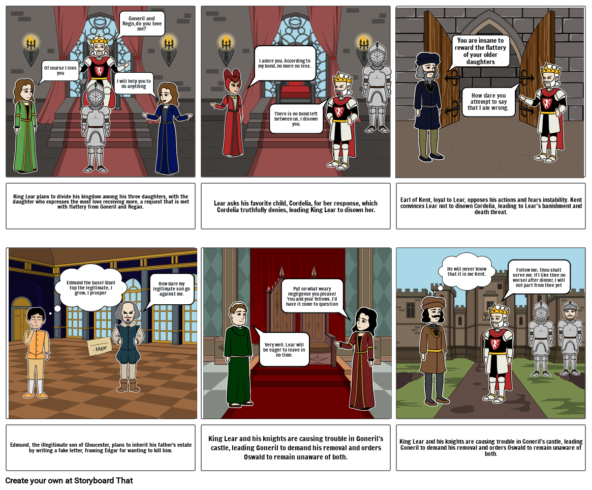 King Lear Storyboard by Aquib Syed