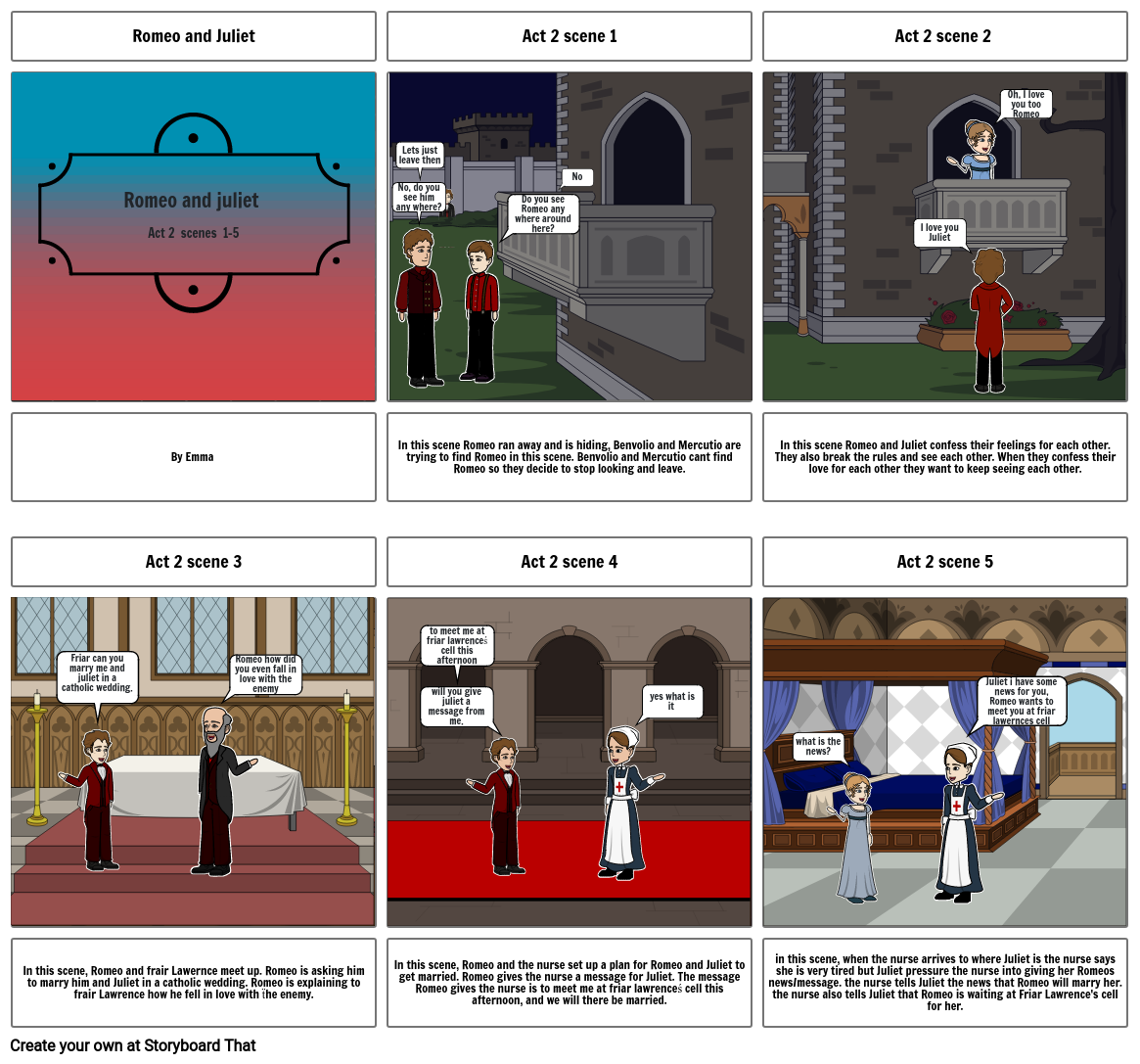 Romeo And Juliet Storyboard By C11d7877