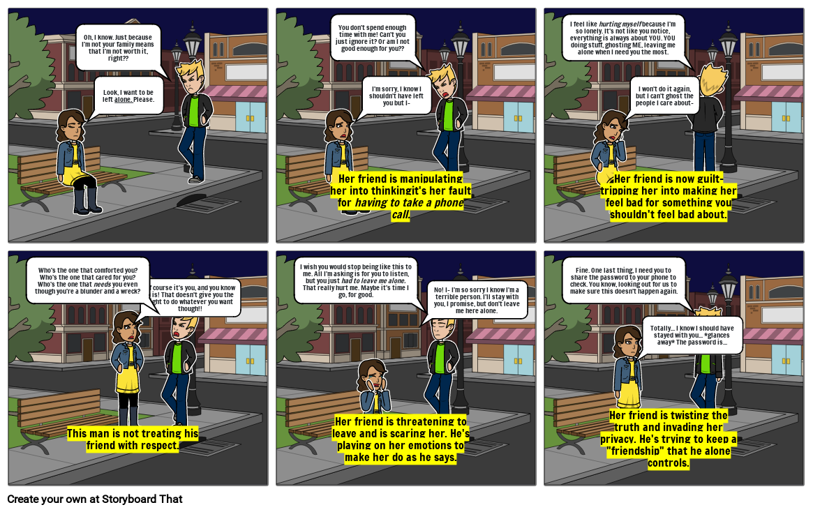 Signs Of An Unhealthy Relationship Storyboard by c12cd39b