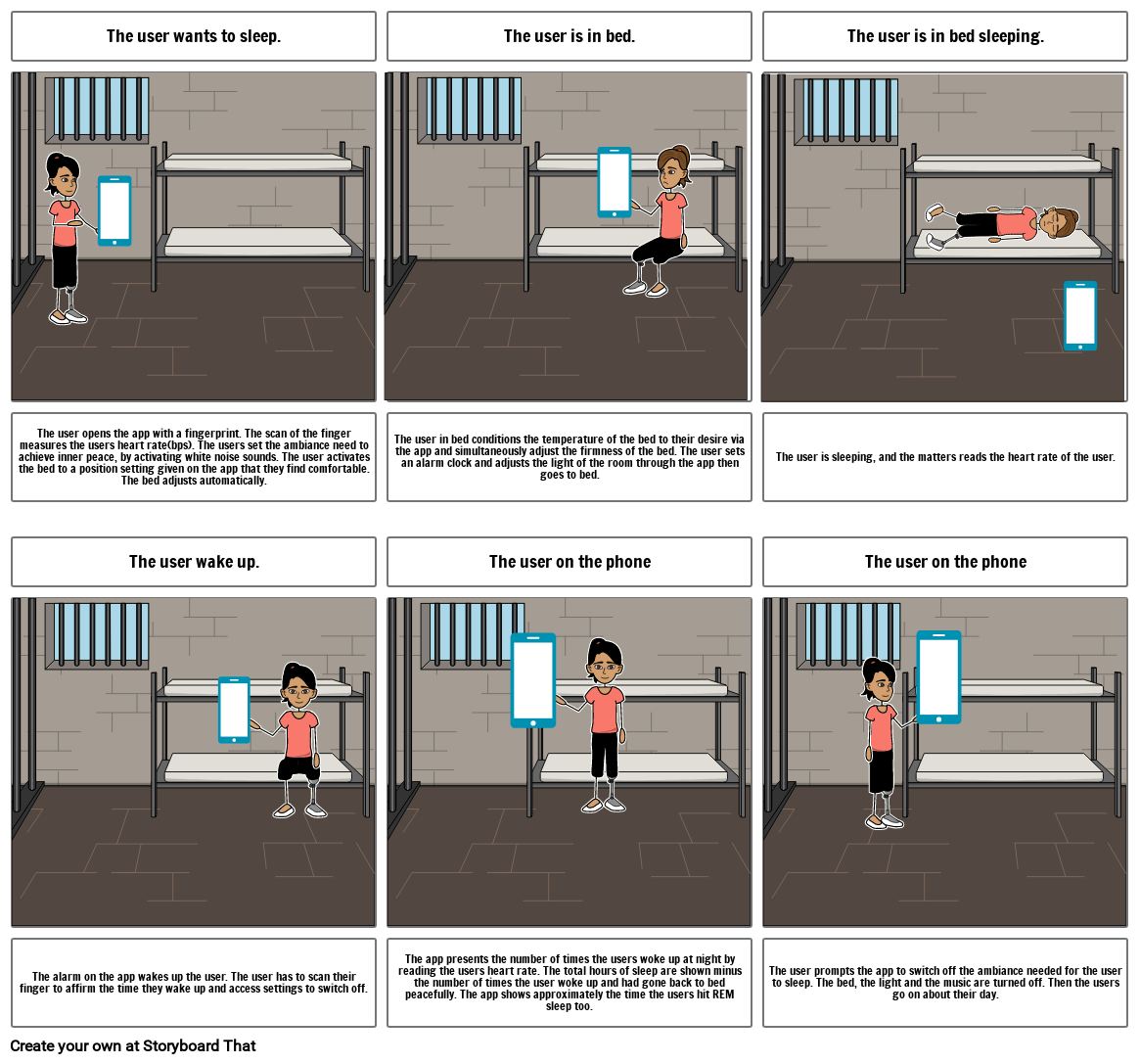 Storyboard For Rise Module Rise-and-shine app Storyboard by c131d156