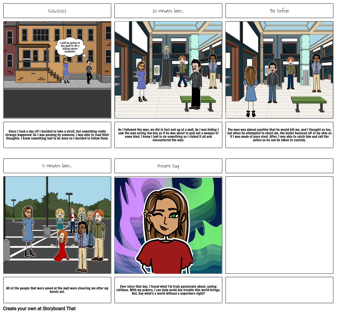 Hero Graphic Novel Project #2 Storyboard by c18a2f17