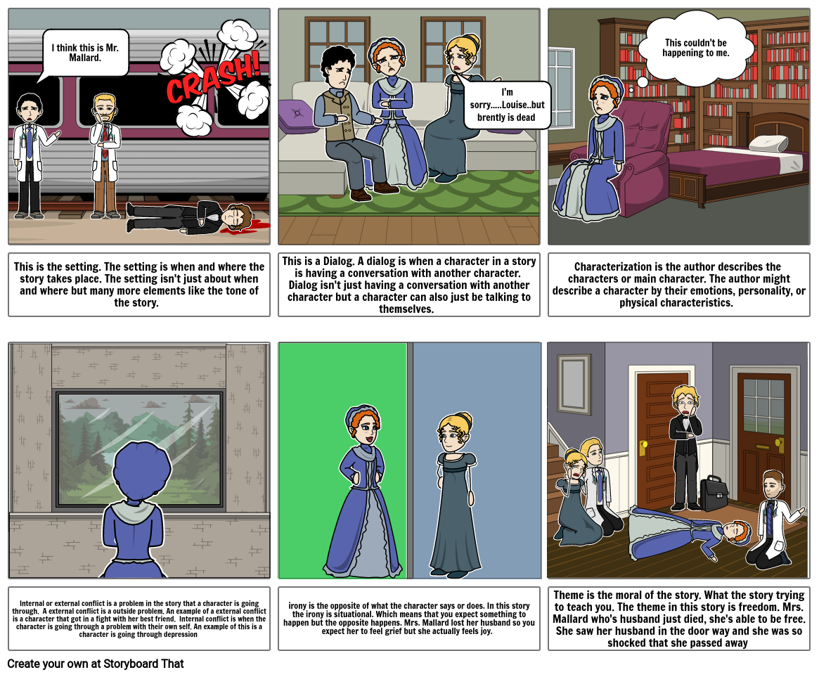 English Story Of An Hour Storyboard by c19bbea3