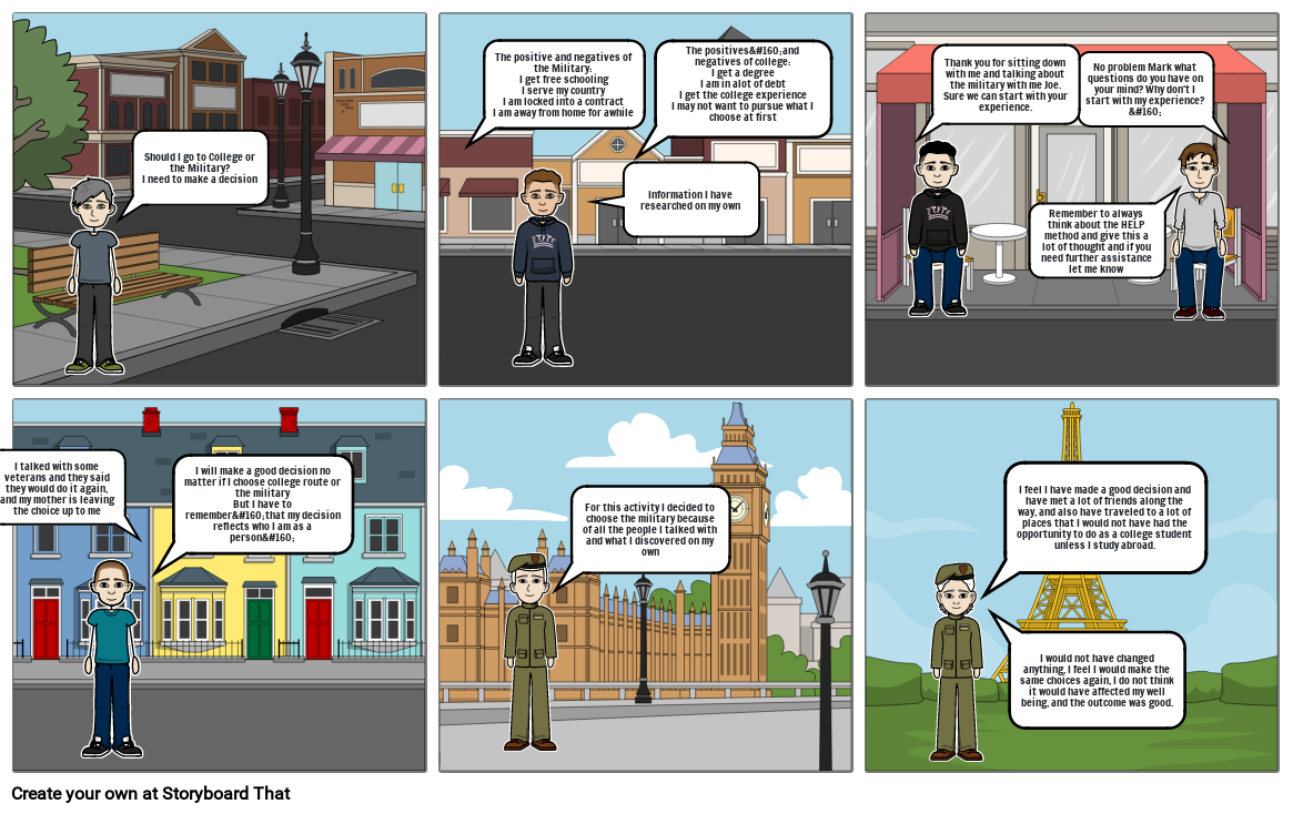 Real World Decision Making Activity Storyboard real-world-decision-making-activity-storyboard