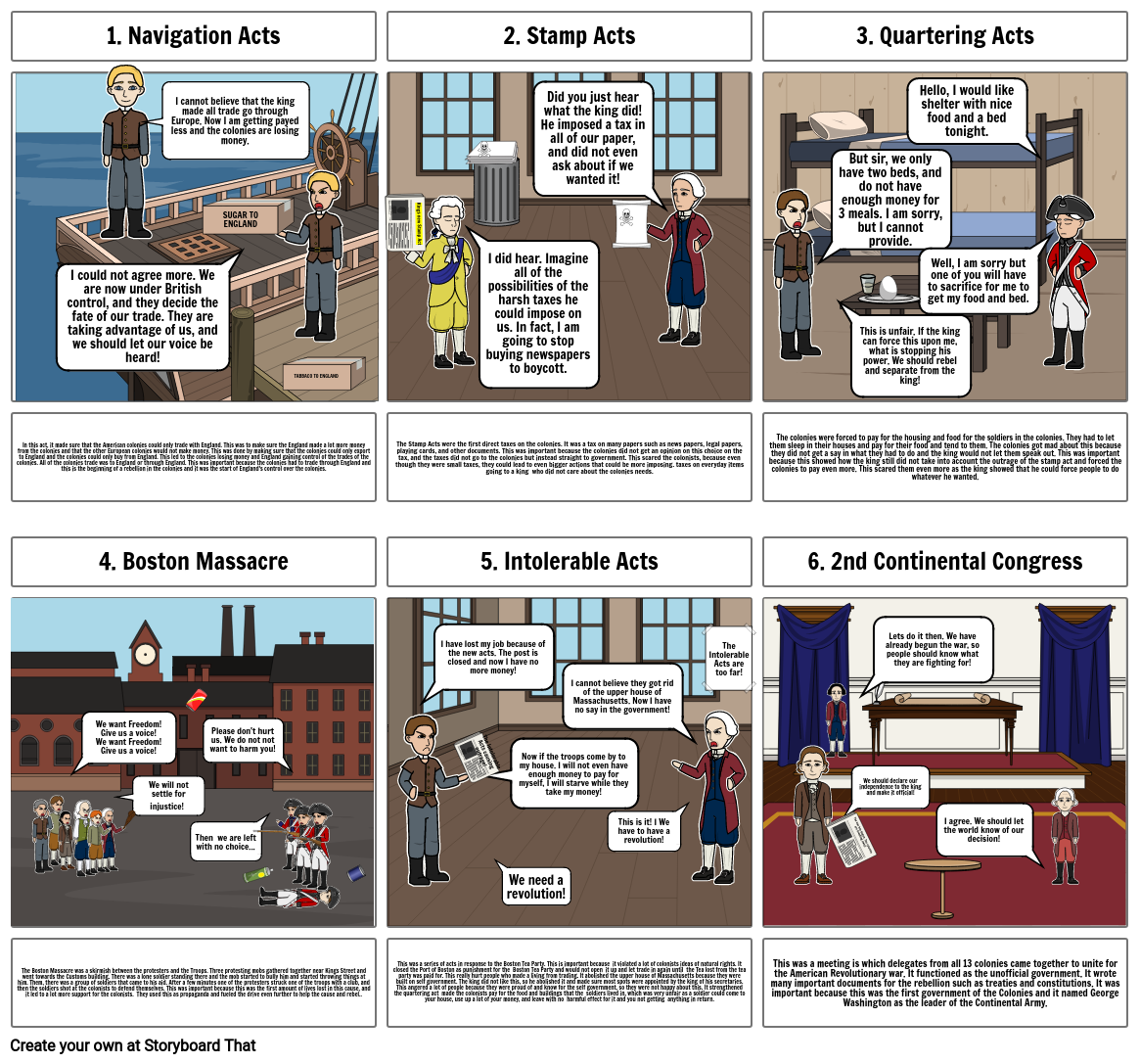 Road to the American Revolution Storyboard by c29eb97b