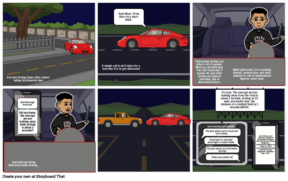 distracted-driving-storyboard-by-c2b29e5f