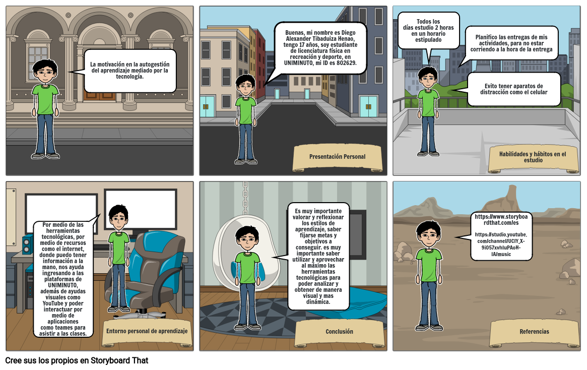 Aprendizaje autonomo Storyboard by c2d9872b