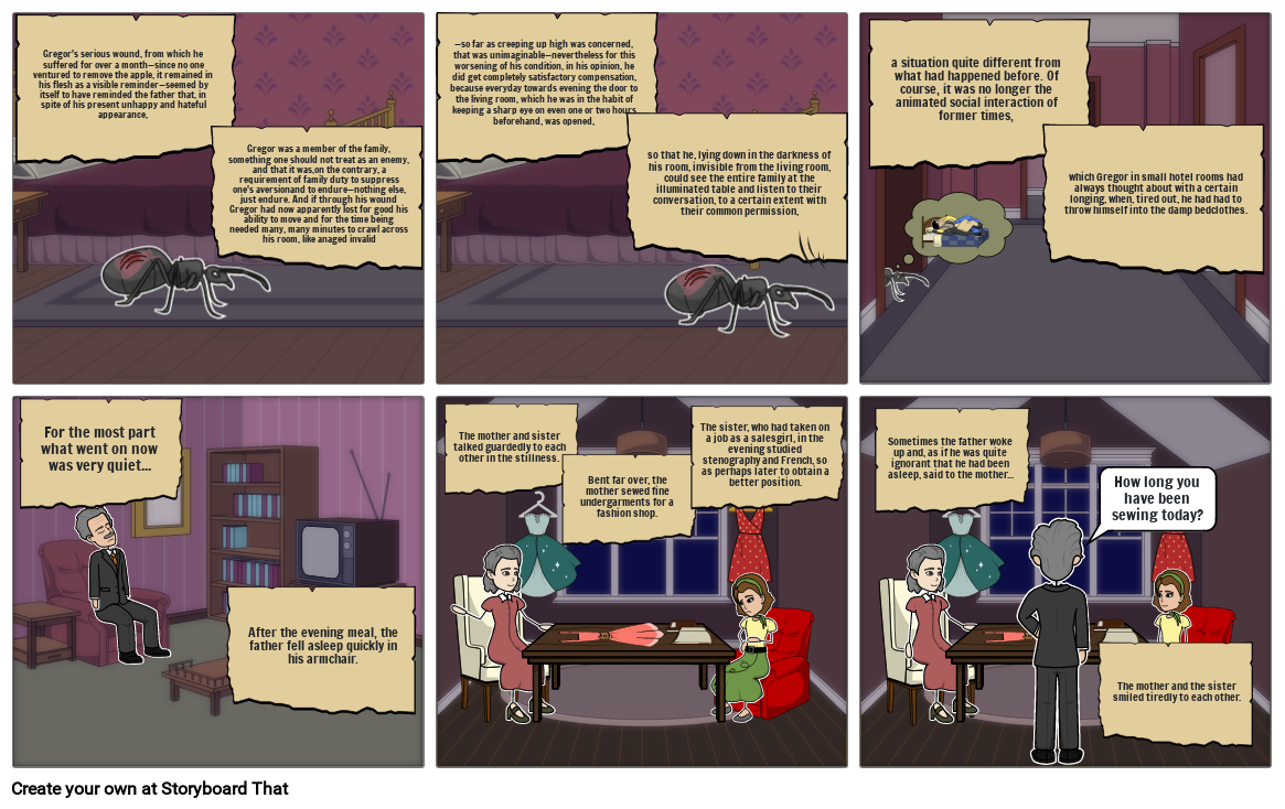 The Metamorphosis Storyboard by c337f285