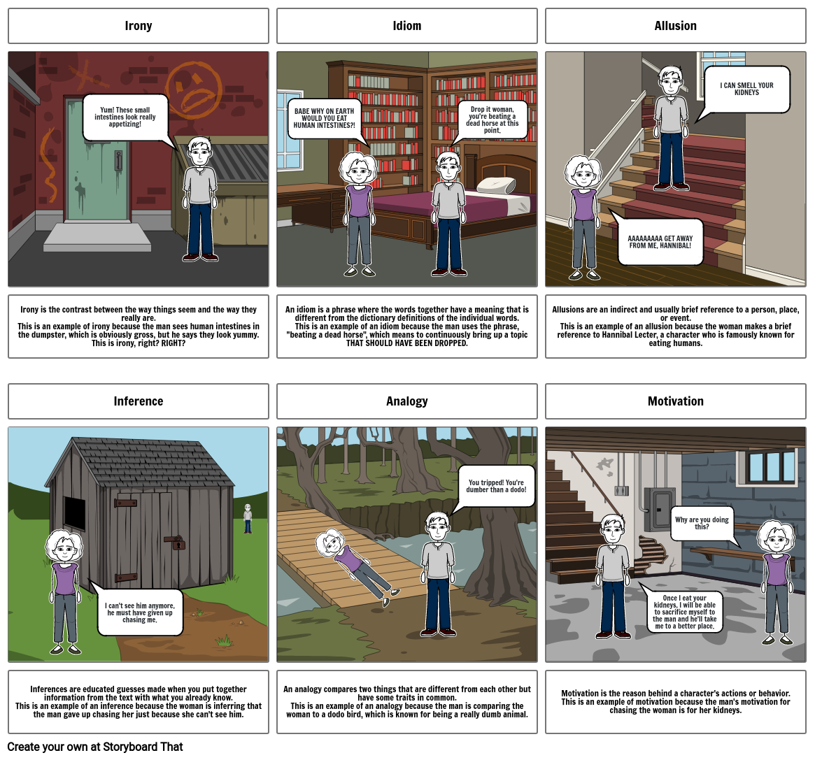 Figurative Language Storyboard by c3435543