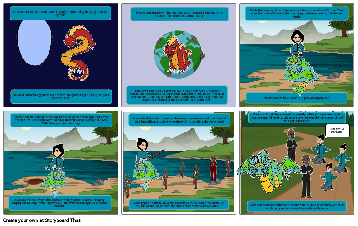 Chinese Creation Myth Cartoon Storyboard By C34723c5