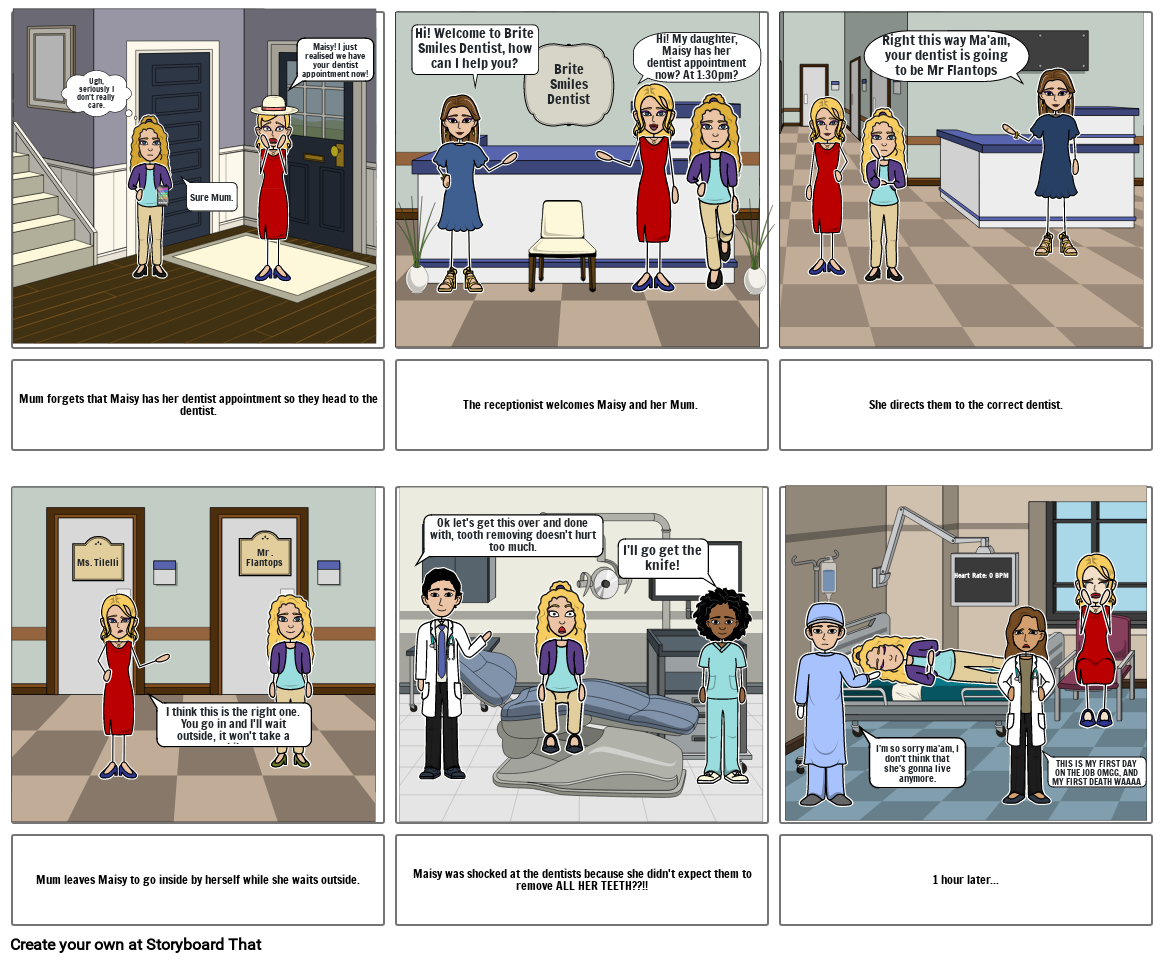 Dentist Dilemma Storyboard by c353b361