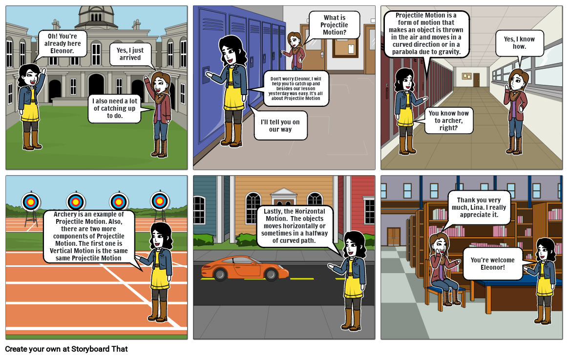 Projectile Motion Storyboard by c3673980