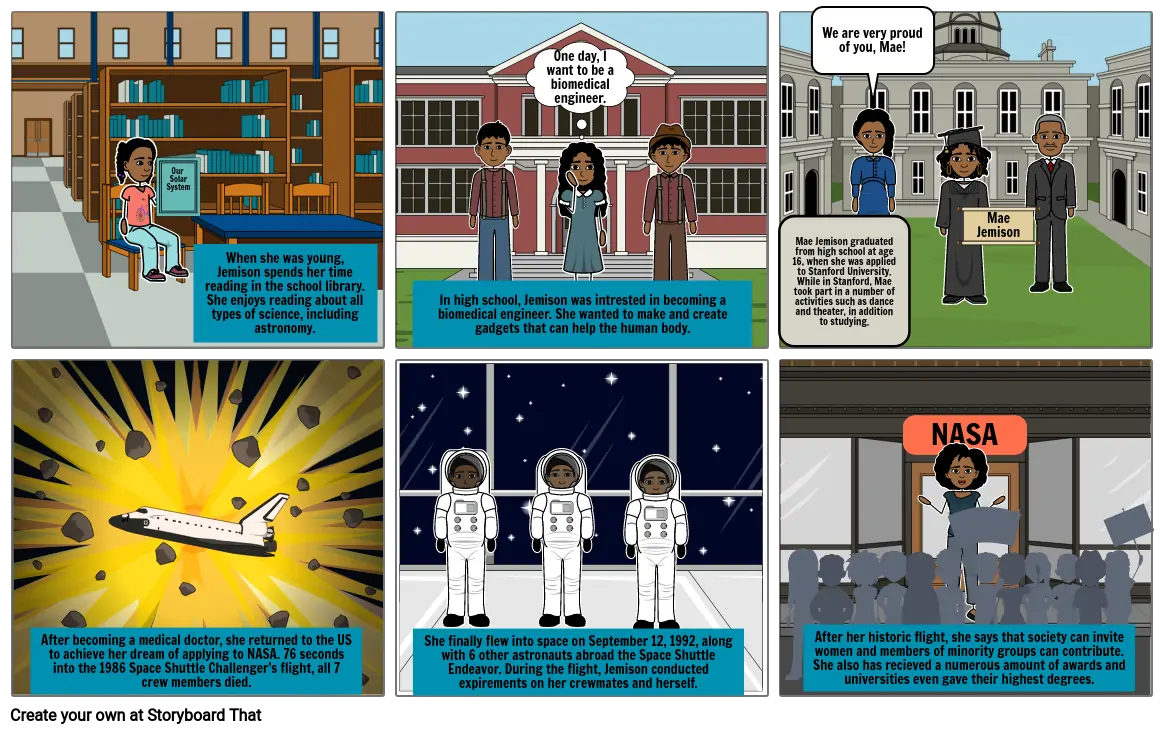 Mae Jemison Storyboard