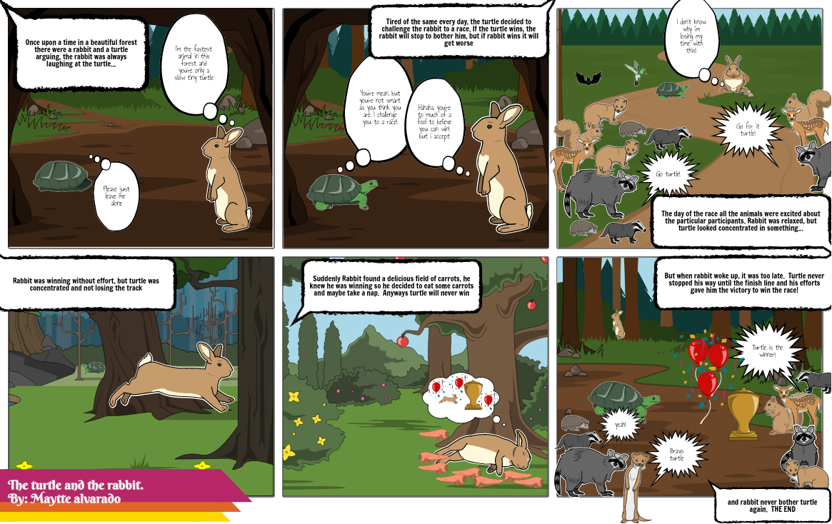 turtle and rabbit Storyboard por c444b24a