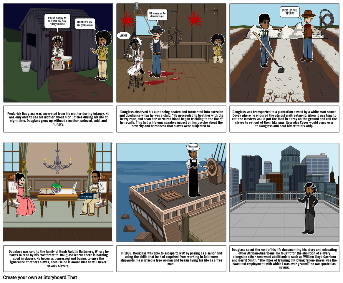 Frederick Douglass Storyboard by c46b3544