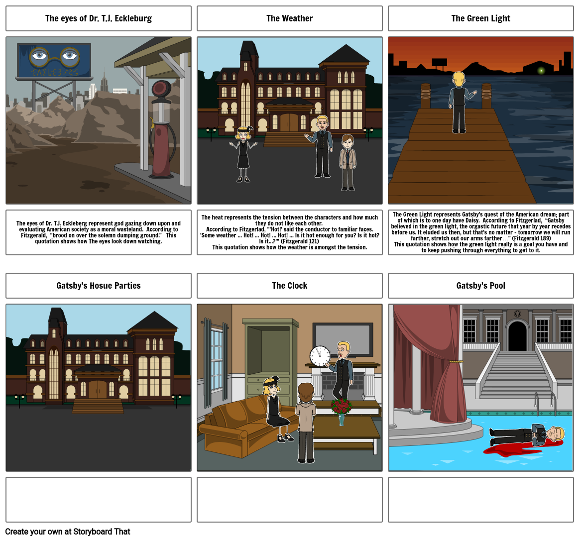 The Great Gatsby Storyboard By C49daed0