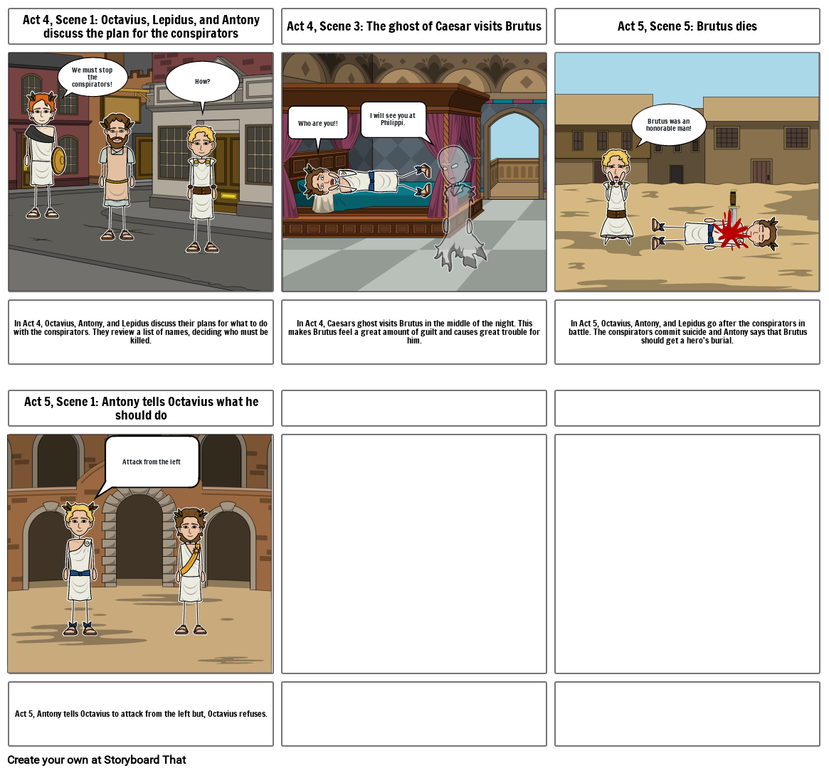 Julius Caesar: Storyboard Builder Storyboard By C50901fc