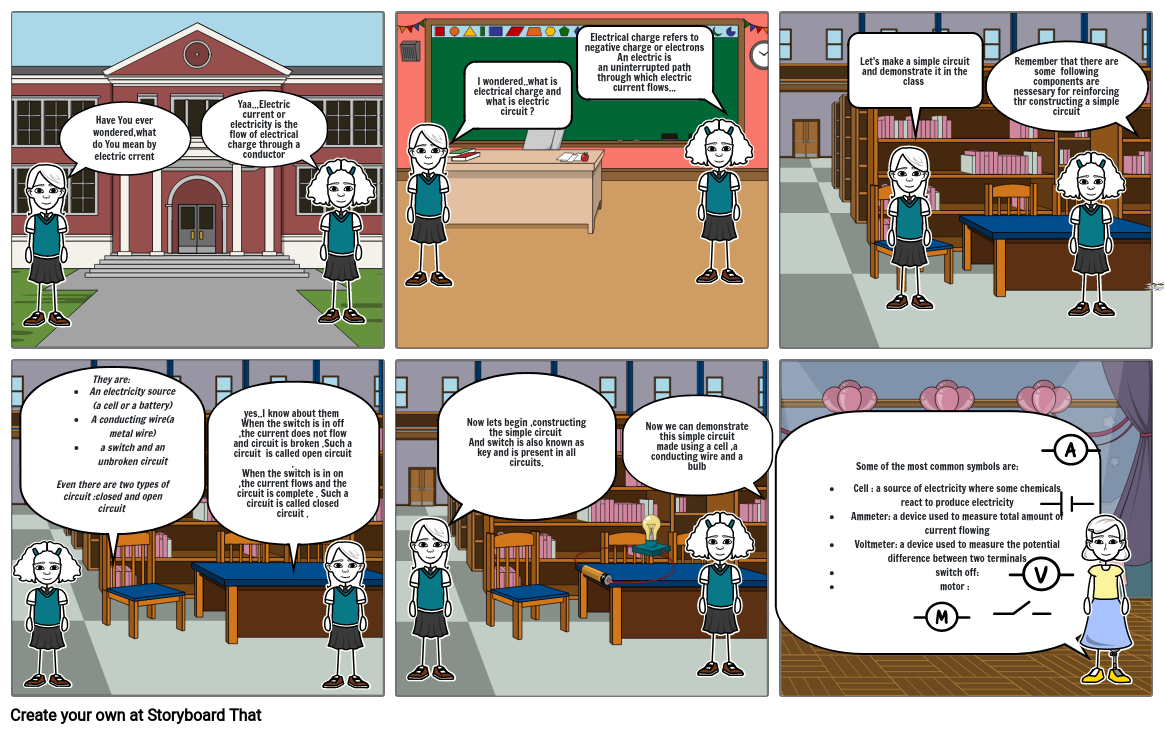 electric-current-and-simple-circuits-storyboard