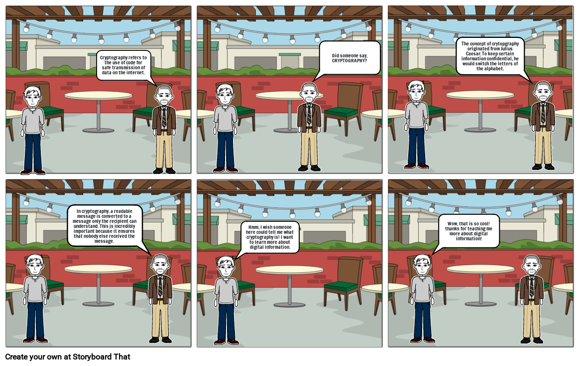 Cryptography Comic Storyboard by c51b2d59