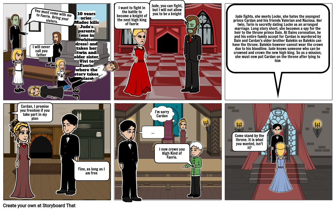 Cruel Prince book report Storyboard by c540477e