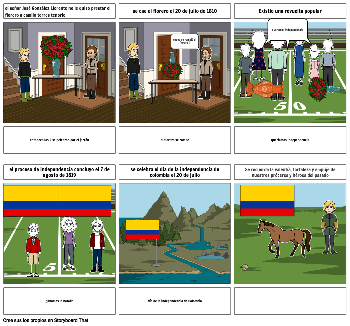 Día De Independencia De Colombia Storyboard By C5531c82 7392