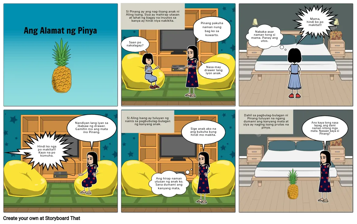 Alamat Ng Pinya Storyboard By C598df73 8010